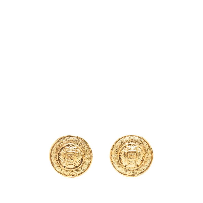 シャネル ココマーク ラウンド イヤリング ゴールド メッキ レディース CHANEL【1-0266547】