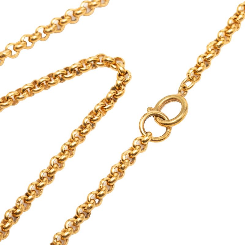 シャネル ココマーク クローバーモチーフ チェーン ペンダント ネックレス ゴールド メッキ レディース CHANEL【1-0266557】