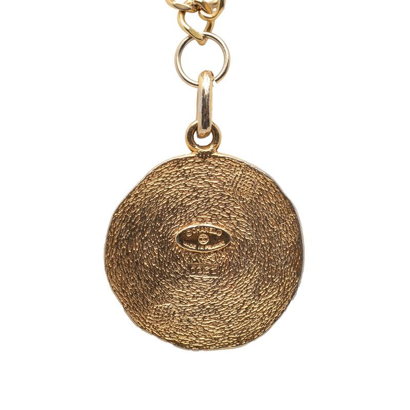 シャネル 31 RUE CAMBON カンボン ヴィンテージ コインモチーフ チェーン ペンダント ネックレス ゴールド メッキ レディース CHANEL【1-0266560】
