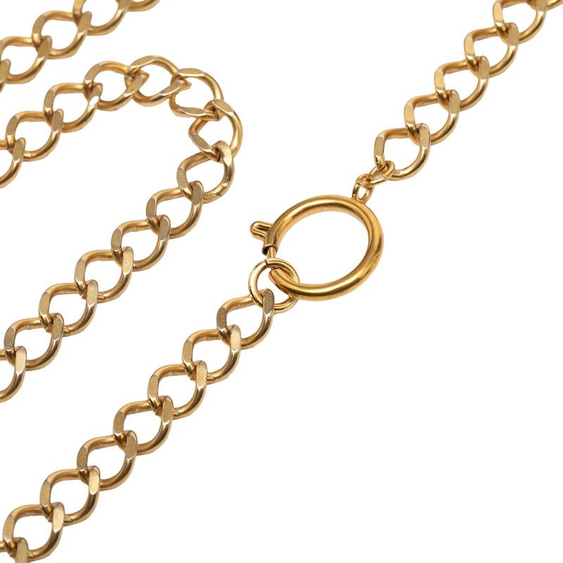 シャネル 31 RUE CAMBON カンボン ヴィンテージ コインモチーフ チェーン ペンダント ネックレス ゴールド メッキ レディース CHANEL【1-0266560】