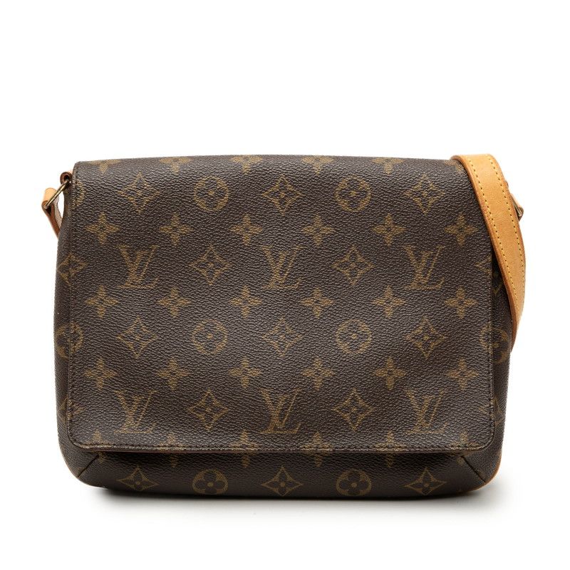 ルイ ヴィトン モノグラム ミュゼット タンゴ ショート ショルダーバッグ M51257 ブラウン PVC レザー レディース LOUIS VUITTON【1-0266565】
