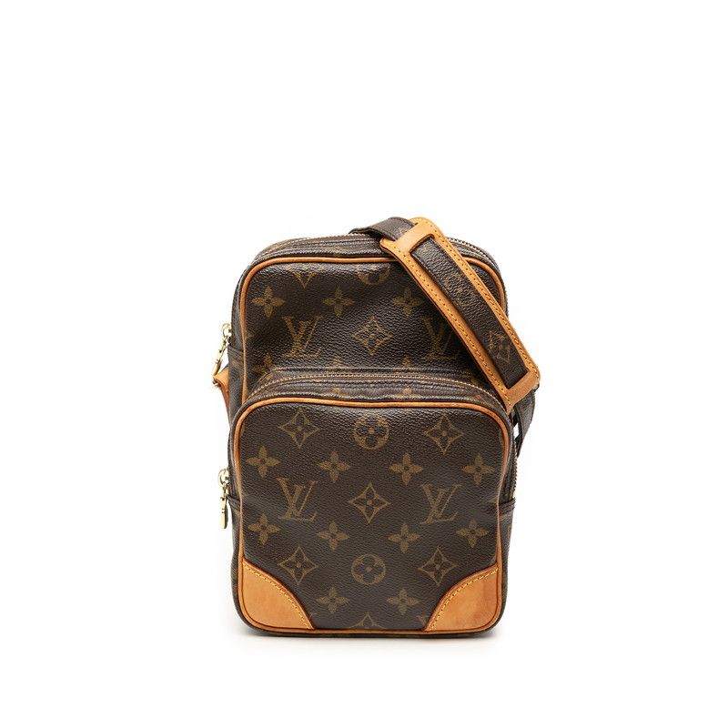 ルイ ヴィトン モノグラム アマゾン 斜め掛け ショルダーバッグ M45236 ブラウン PVC レザー レディース LOUIS VUITTON【1-0266567】