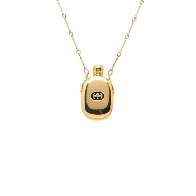 グッチ パフュームボトル チェーン ペンダント ネックレス ゴールド メッキ レディース GUCCI【1-0266570】