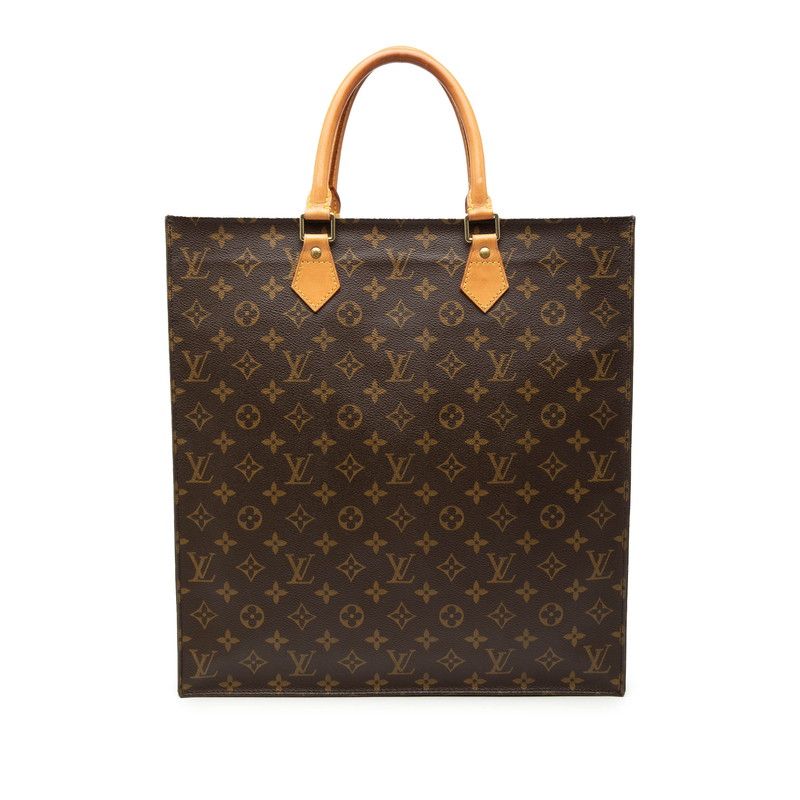 ルイ ヴィトン モノグラム サックプラ ハンドバッグ トートバッグ M51140 ブラウン PVC レザー レディース LOUIS VUITTON【1-0266571】