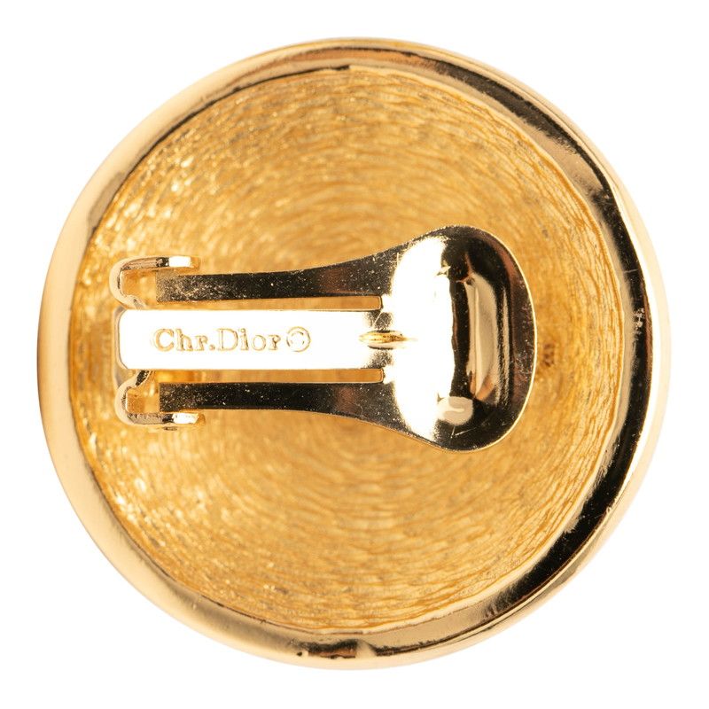 ディオール CDロゴ ラウンド イヤリング ゴールド メッキ レディース Dior【1-0266573】 ディオール CDロゴ ラウンド イヤリング ゴールド メッキ レディース Dior【1-0266573】