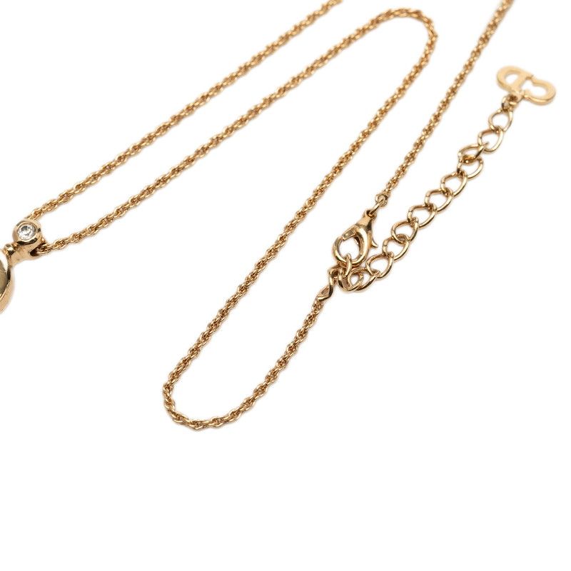 ディオール ロゴ チェーン ペンダント ネックレス ゴールド メッキ ラインストーン レディース Dior【1-0266579】 ディオール ロゴ チェーン ペンダント ネックレス ゴールド メッキ ラインストーン レディース Dior【1-0266579】