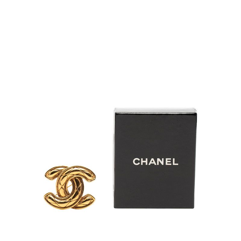 シャネル マトラッセ ココマーク ブローチ ゴールド メッキ レディース CHANEL【1-0266593】