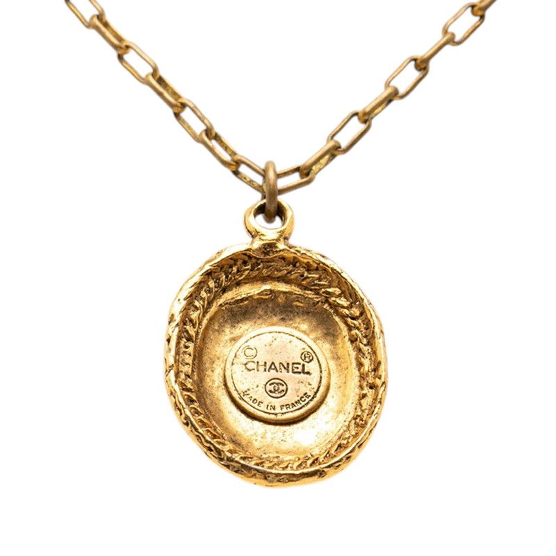 シャネル ココマーク オーバル チェーン ペンダント ネックレス ゴールド メッキ レディース CHANEL【1-0266599】 シャネル ココマーク オーバル チェーン ペンダント ネックレス ゴールド メッキ レディース CHANEL【1-0266599】