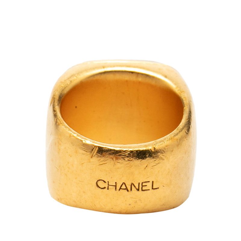 シャネル ココマーク グリポア リング 指輪 ゴールド メッキ ガラス レディース CHANEL【1-0266616】 シャネル ココマーク グリポア リング 指輪 ゴールド メッキ ガラス レディース CHANEL【1-0266616】