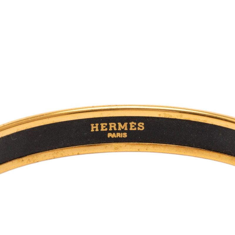 エルメス エマイユPM 七宝焼き バングル ゴールド メッキ レディース HERMES【1-0267182】