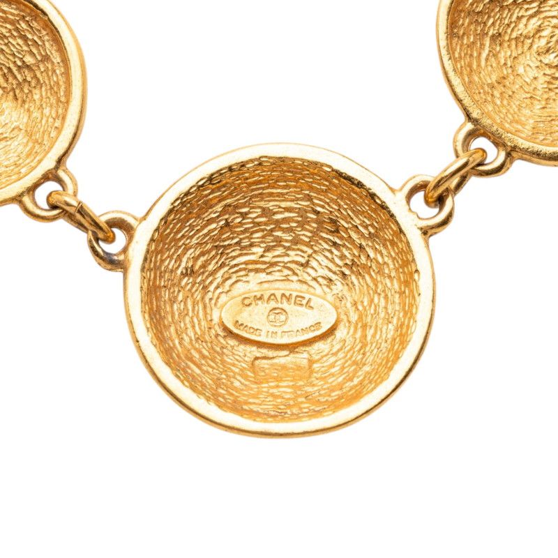 シャネル ココマーク マトラッセ ネックレス チョーカー ゴールド メッキ レディース CHANEL【1-0267187】