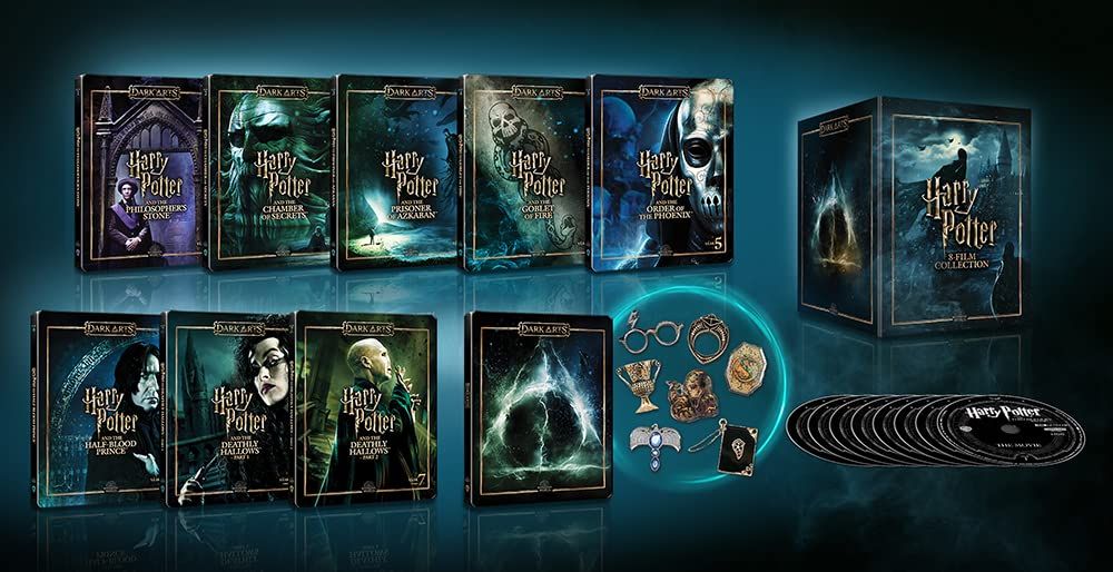 (1000セット限定生産)ハリー・ポッター8-Film ダークアートスチールブックコレクション(4K ULTRA HD)(8枚組/分霊箱ピンバッジセット付き)[4K ULTRA HD] [Blu-ray]