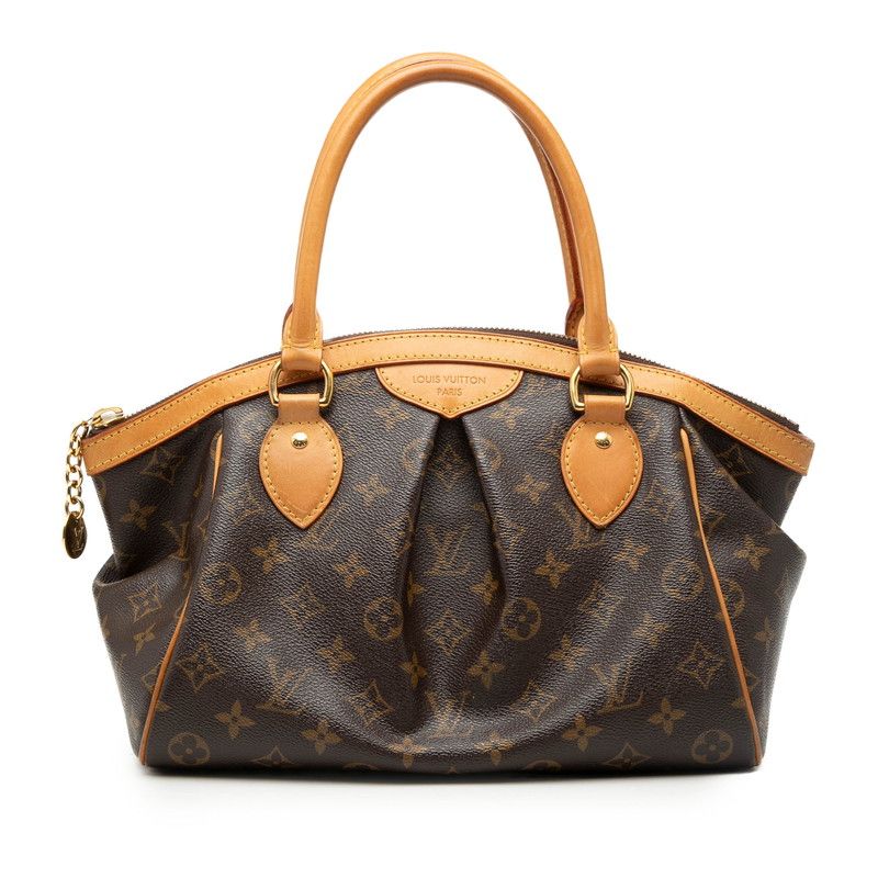 ルイ ヴィトン モノグラム ティヴォリPM ハンドバッグ M40143 ブラウン PVC レザー レディース LOUIS VUITTON【1-0267478】