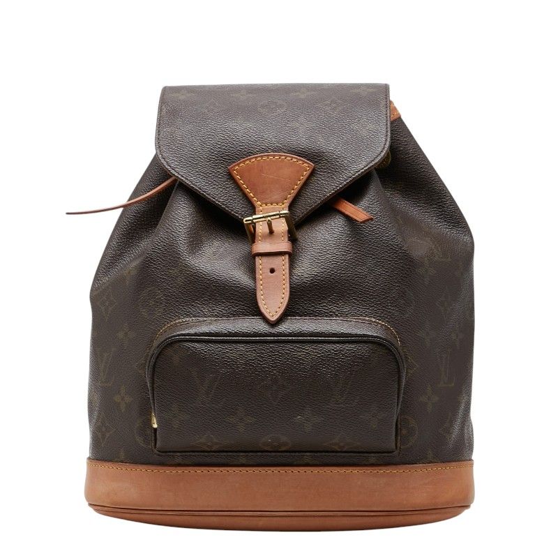 ルイ ヴィトン モノグラム モンスリMM リュック バックパック M51136 ブラウン PVC レザー レディース LOUIS VUITTON【228-70372】