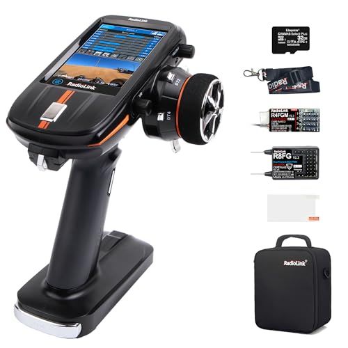 Radiolink RC8X 2.4GHz RC プロポ セット 多国語 8 チャンネル 送信機セット(技適認定済)｜R8FG&R4FGM V2.2 ジャイロ受信機付き｜4.3 インチフルカラー IPS タッチスクリーン搭載｜600m 長距離 b1f33e0e