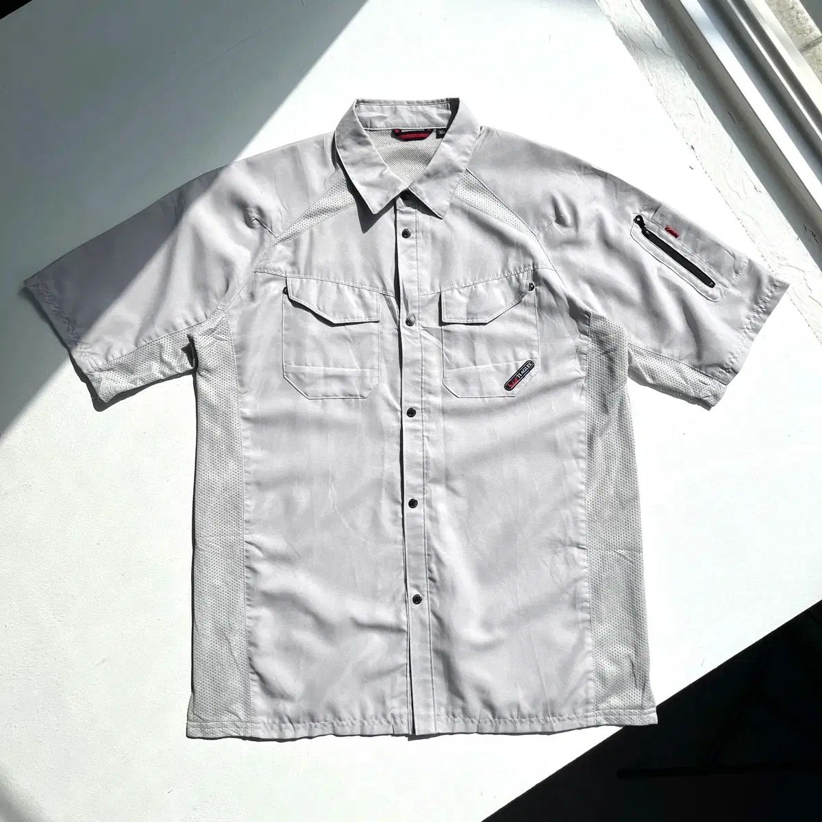 XL 日本 ヴィンテージ ポケット メッシュ 半袖 ウォーク Tシャツ