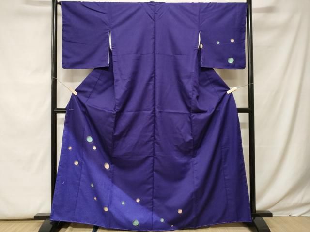 平和屋着物■訪問着　手描き　水玉　暈し染め　正絹　逸品　未使用　CABF9775ev