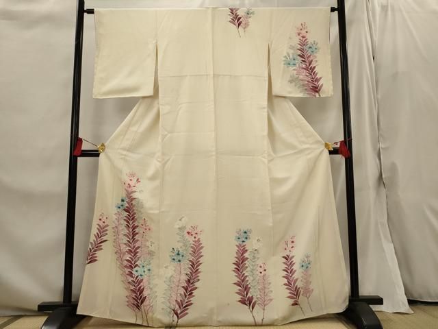 平和屋着物■訪問着　手描き　草花文　正絹　逸品　AABI6541st 7,385円