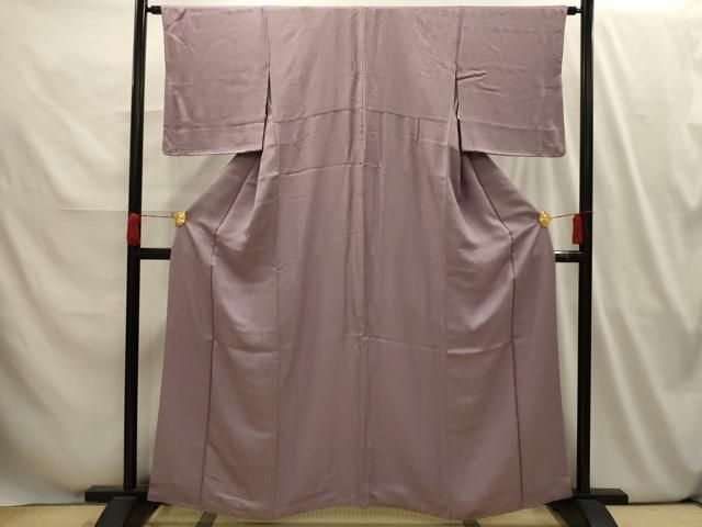 平和屋着物□上質な色無地 草花地紋 梅鼠色 正絹 逸品 AABI4018sx