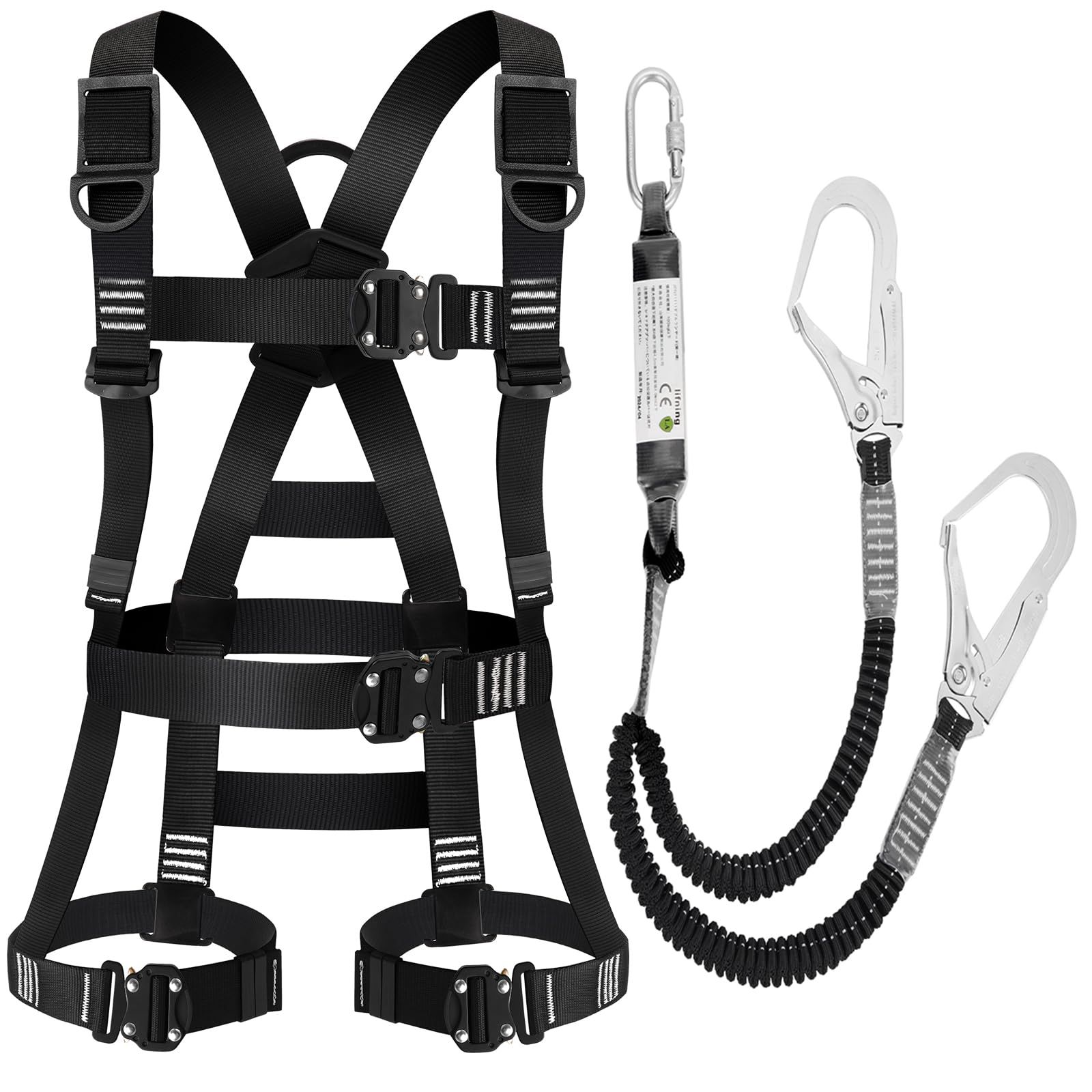 サイズ調整可能 墜落制止用器具 セット 新規格 フルハーネス安全帯 ハーネス フルハーネス 安全帯