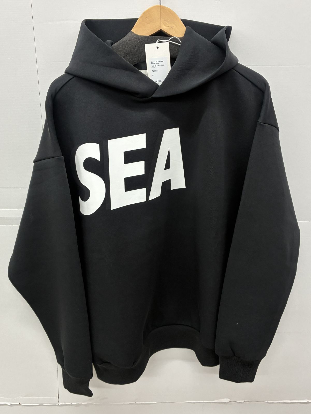 未使用品 WIND AND SEA ボンディング パーカー Sサイズ ウィンダンシー RELAXED FIT HOODED PONTE SWEATSHIRT 【V2119-001】◇ 214
