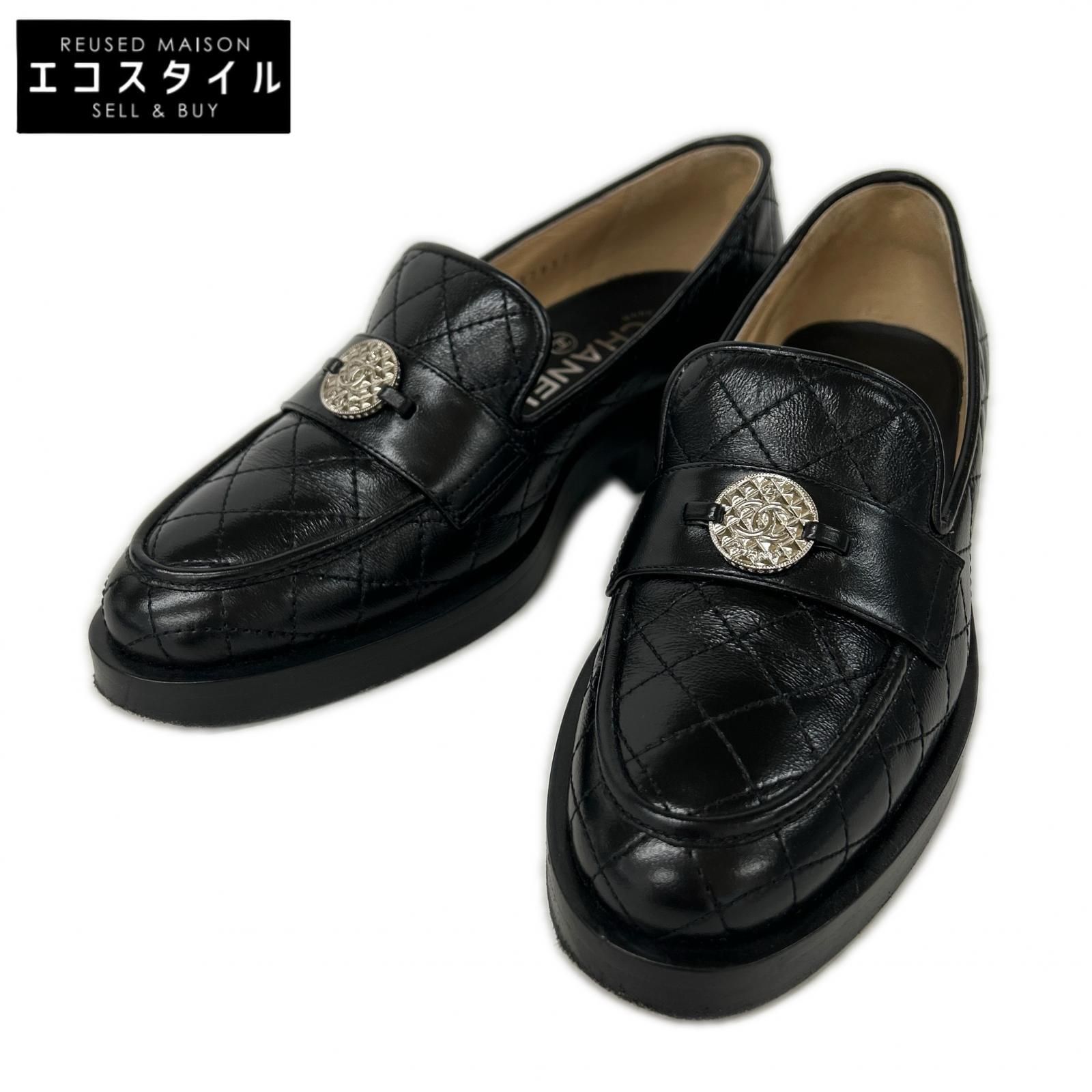 CHANEL シャネル 21A G37932 ココマーク キルティングローファー 35 1/2 59,335円
