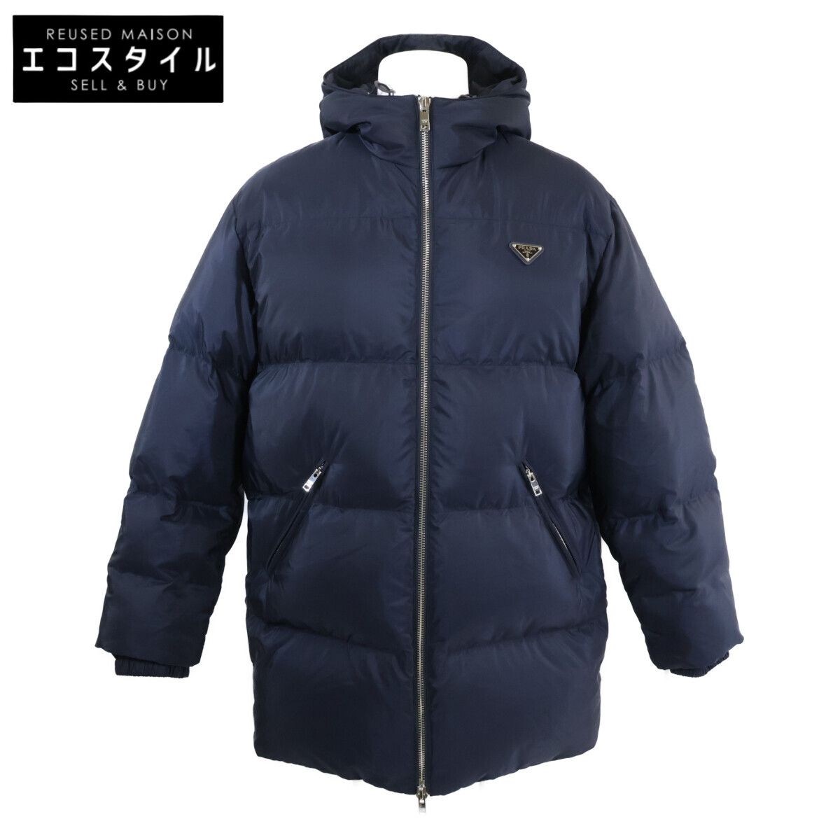 PRADA プラダ 美品 国内正規 24年製 SGH073 ﾄﾗｲｱﾝｸﾞﾙﾛｺﾞﾀﾞｳﾝｼﾞｬｹｯﾄ S