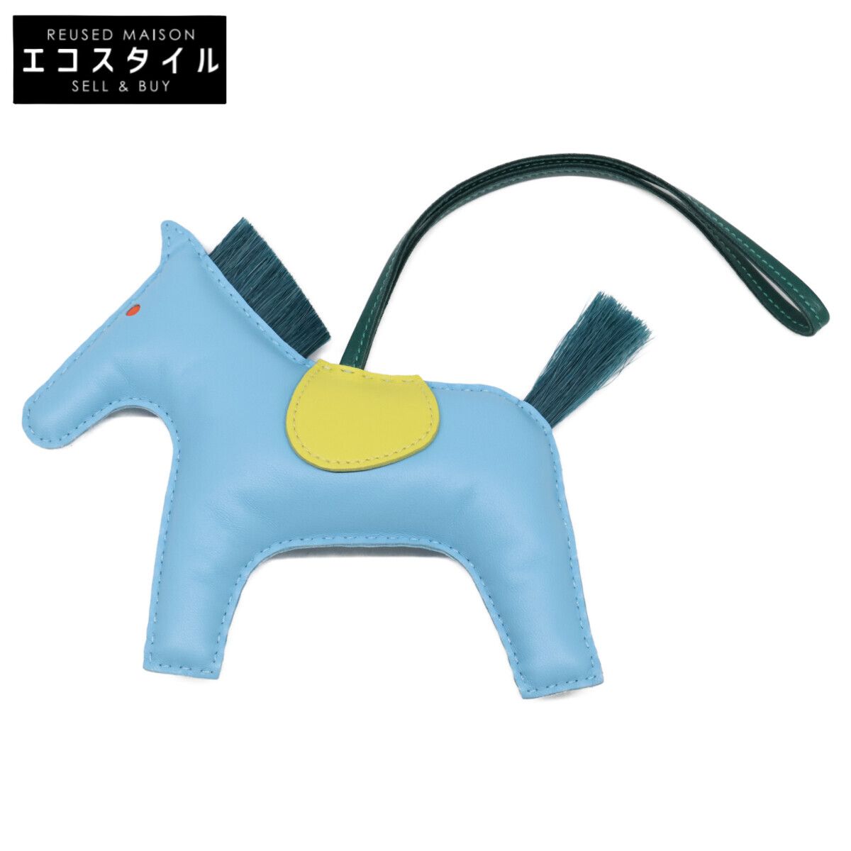 HERMES エルメス 新品同様 07342CAAA ｱﾆｮｰﾐﾛ ｾﾚｽﾄ×ﾗｲﾑ×ﾏﾗｶｲﾄ ﾛﾃﾞｵGM ﾊﾞｯｸﾞﾁｬｰﾑ