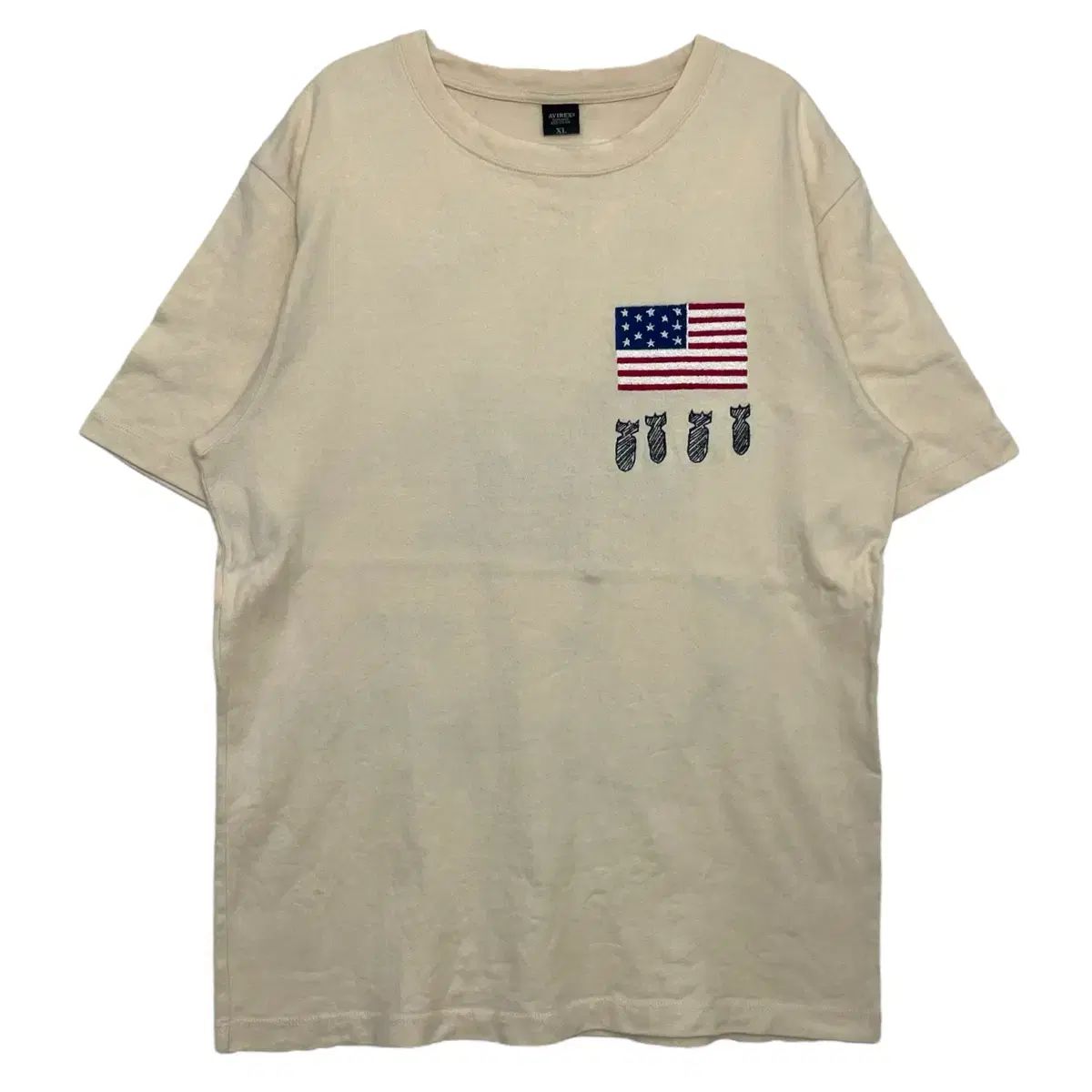 アヴィレックス 刺繍 半袖 Tシャツ