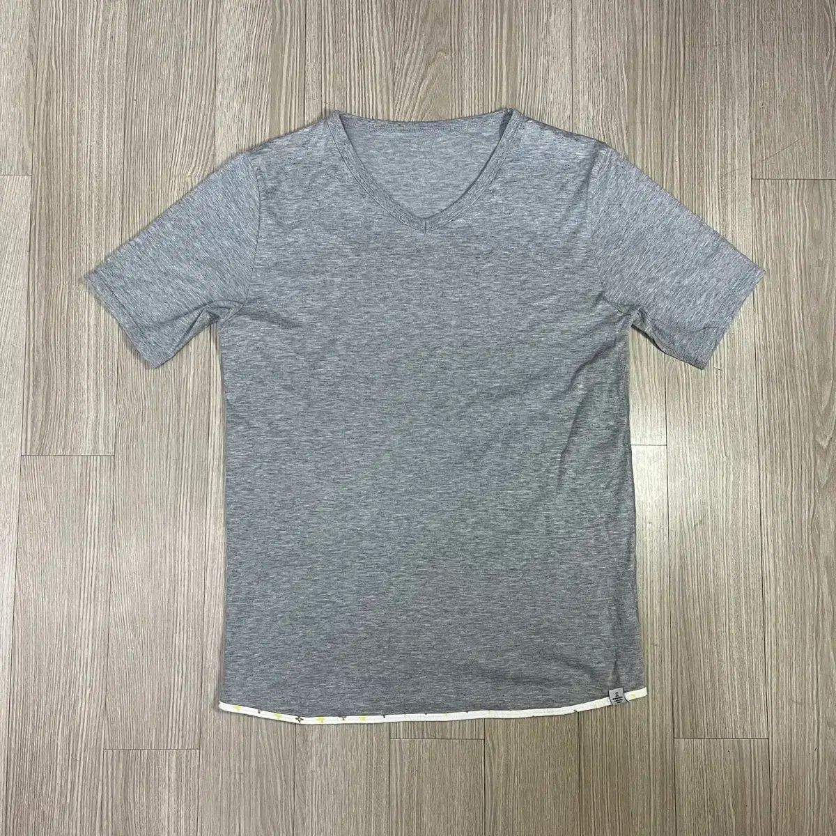 VISVIM ビズビム 裾 デザインテープ グレー Tシャツ