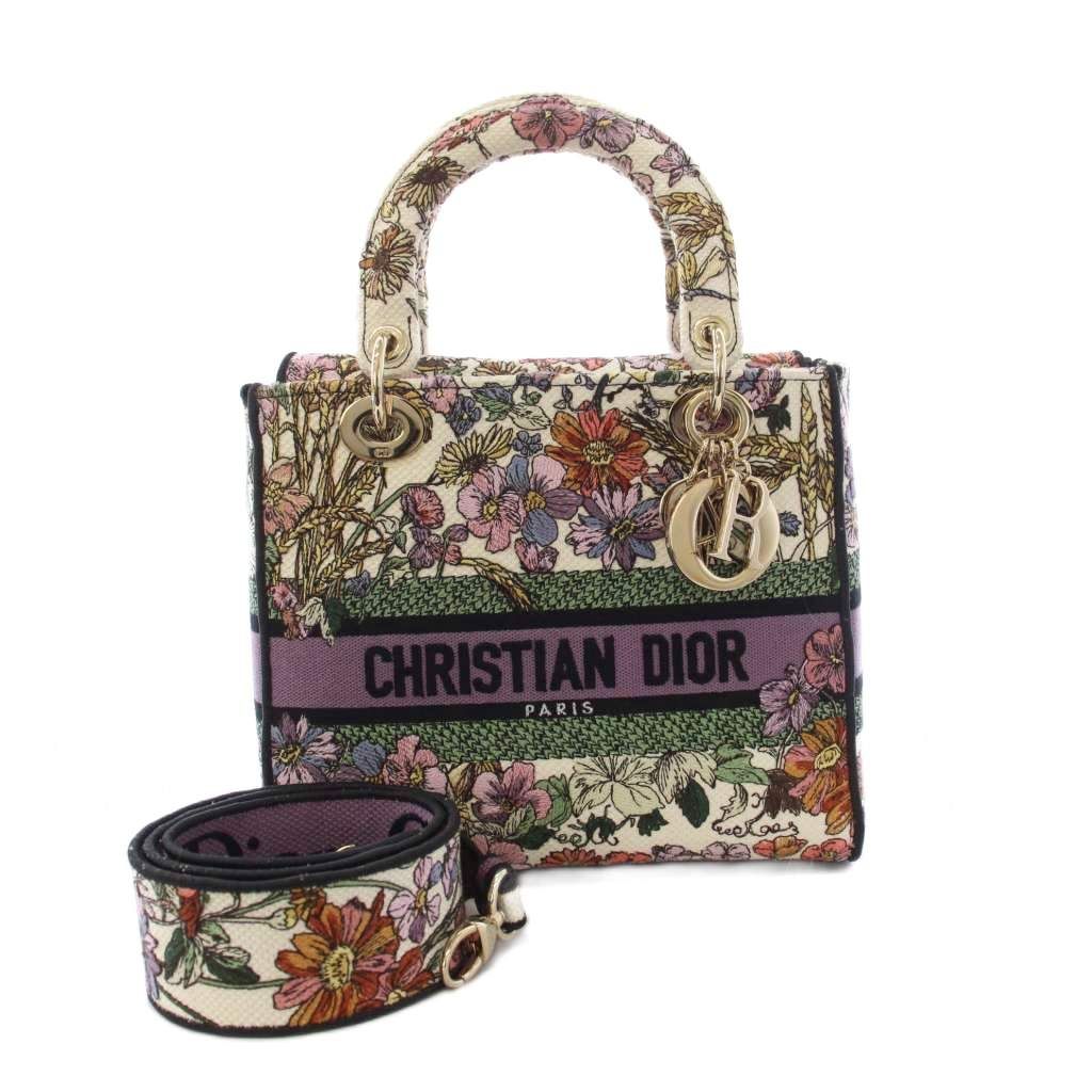 クリスチャンディオール Christian Dior LADY D-LITE TOILE DE JOUY レディ ディ ライト ハンドバッグ ショルダーバッグ 2WAY パープル /KH ■OH