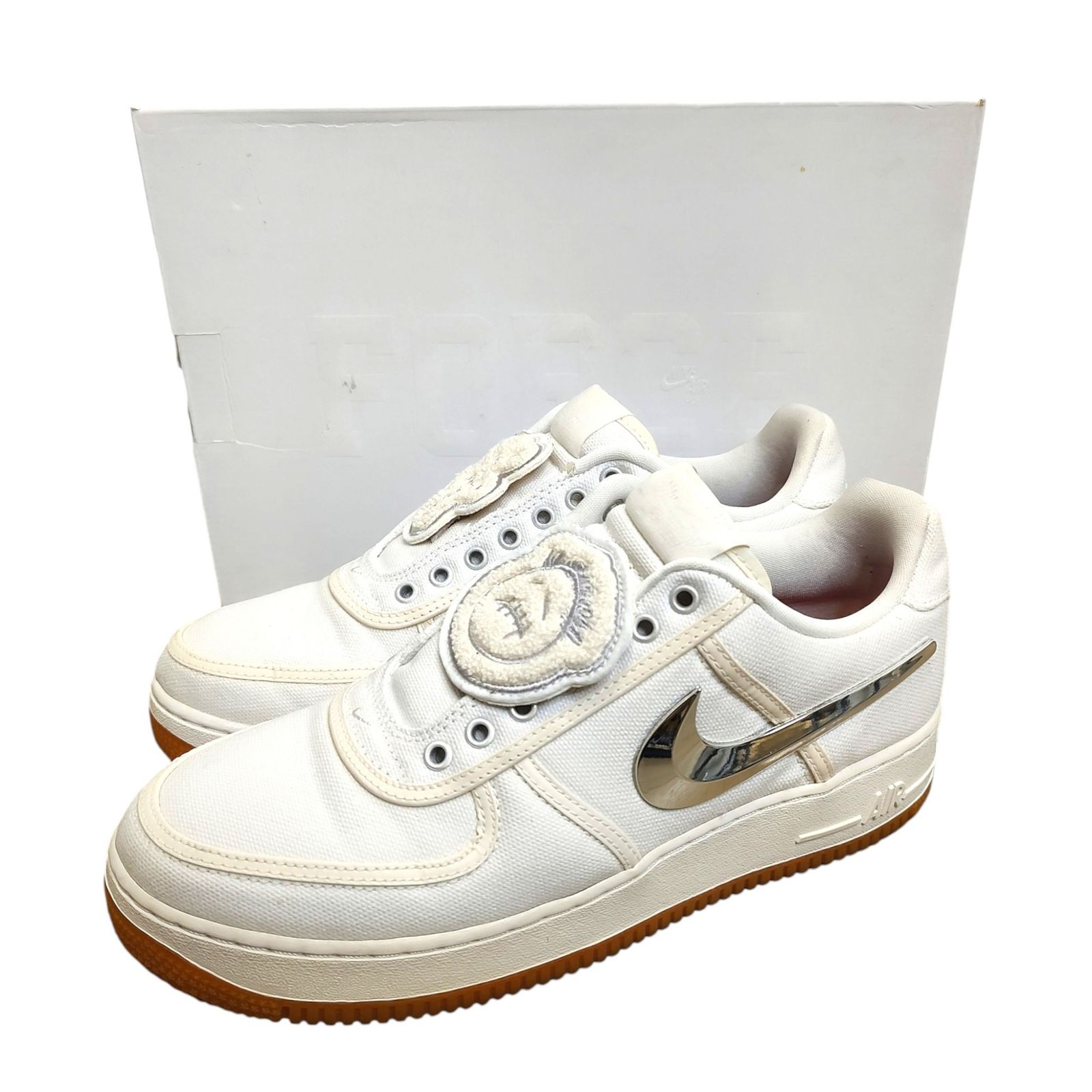 NIKE ナイキ x TRAVIS SCOTT トラヴィススコット AIR FORCE 1 LOW AF100 WHITE エアフォース1 ロー スニーカー AQ4211-100 27.5cm ホワイト メンズ