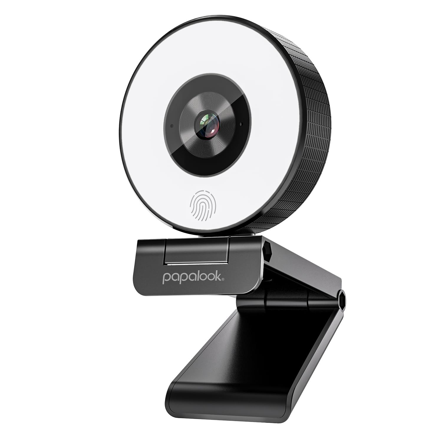 PAPALOOK webカメラ HD1080P LEDライト付き 明るさ3階段調節可 三脚スタンド付き 自動光補正 マイク内蔵 ライブストリーミング ウェブカメラ pc外付けカメラ windows mac ウェブ会議/動画配信/ゲーム実況/ビデオ通話 ...