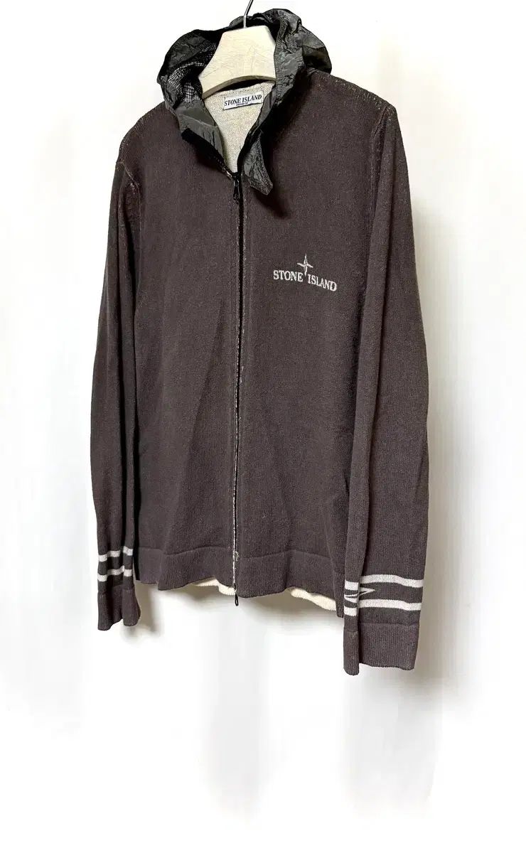 STONE ISLAND 07s ナイロンメタル ブレンド 2way フードジップアップ