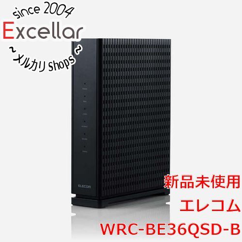 [bn:17] エレコム製　Wi-Fi 7 2882+688Mbps セキュリティ搭載2.5Gルーター WRC-BE36QSD-B　ブラック
