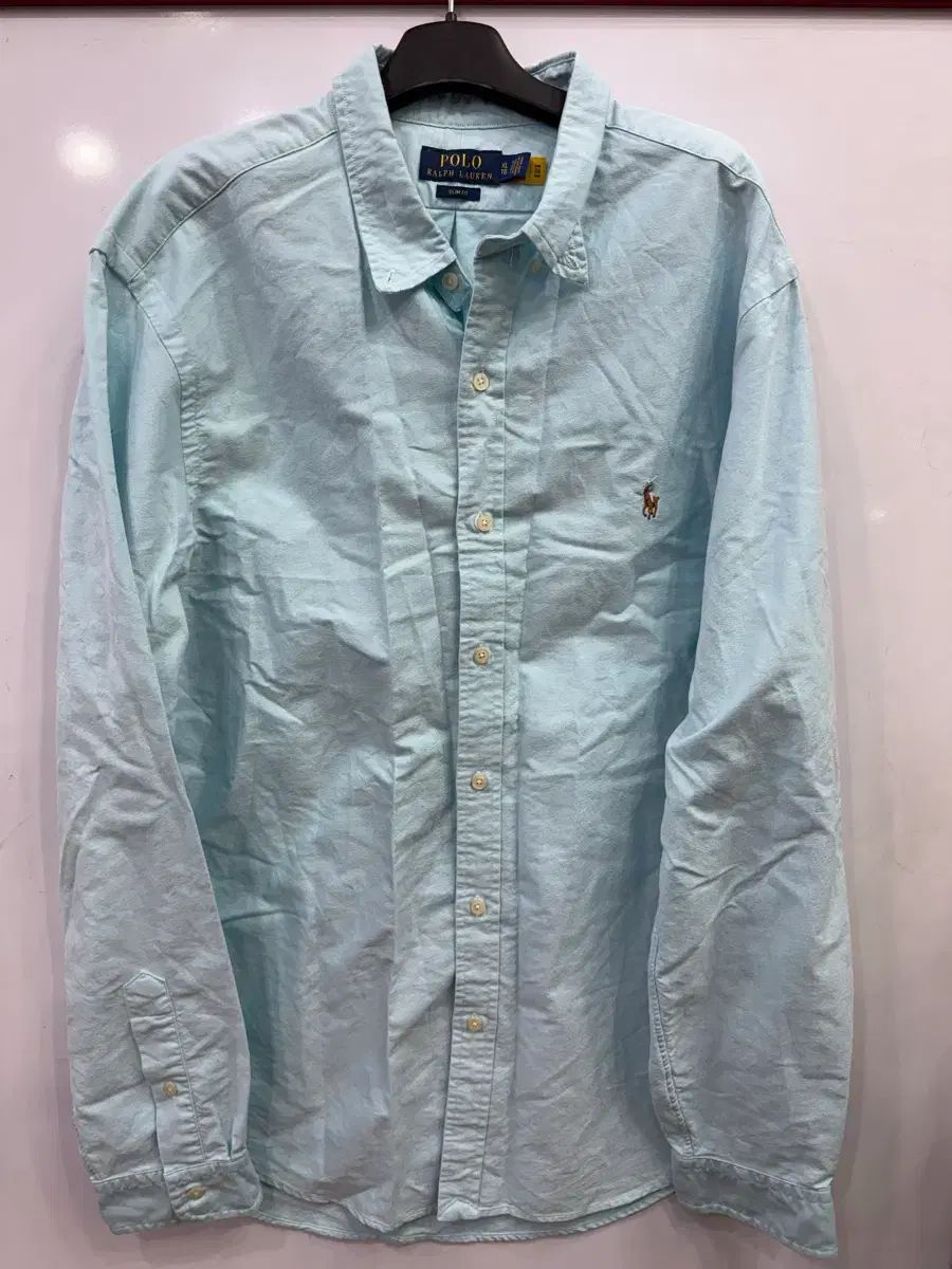 ポロラルフローレン 長袖シャツ スカイブルー XL
