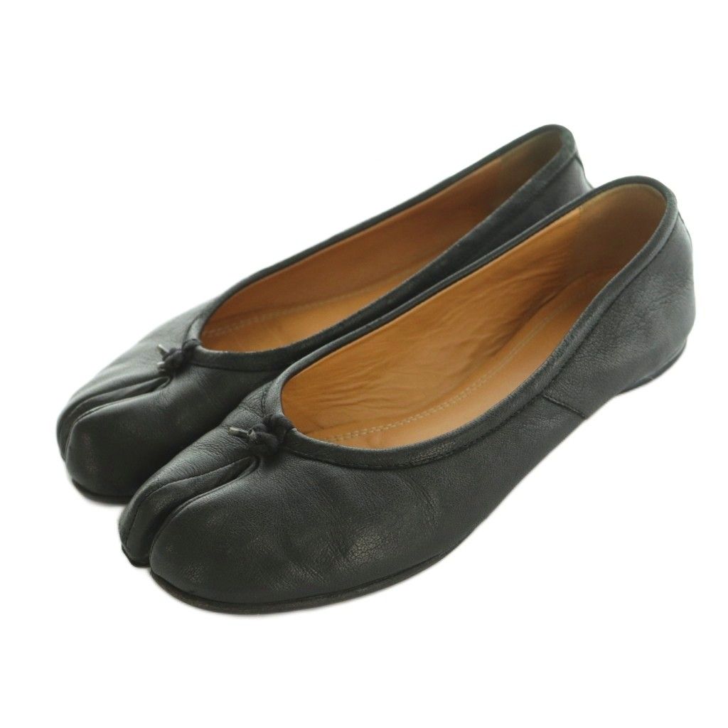 メゾンマルジェラ 22 Maison Margiela 22 24SS TABI 足袋 バレエシューズ 36 23.0cm 黒 S58WZ0042 /MI ■OS