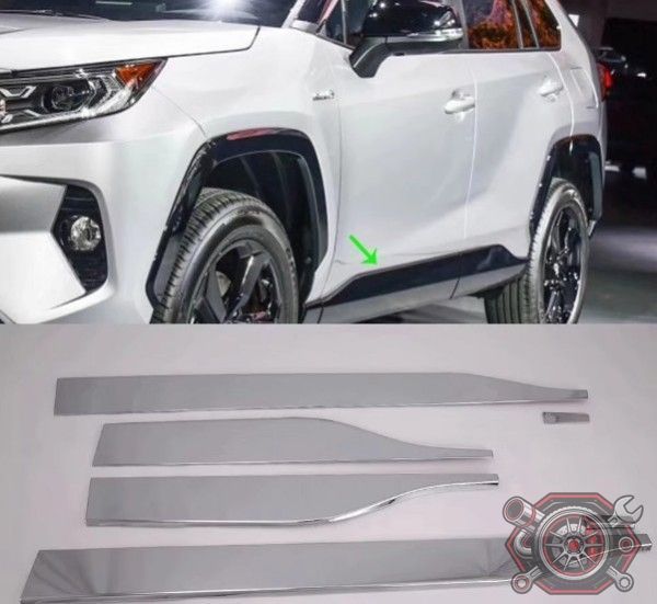 売れ筋トヨタ　RAV4　50系　2019年－2色可選　ドアアンダーモール サイド ドアトリム 外装ガーニッシュ　ABS　6Pセットキズ防止cp1