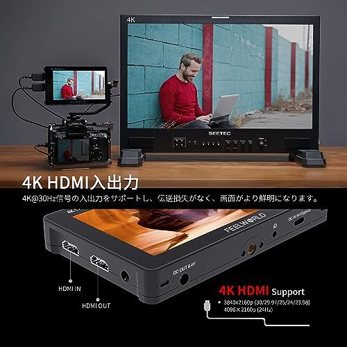 FEELWORLD F5 PROX 5.5インチ1600nit高輝度DSLRカメラフィールドモニター3D LUT波形タッチスクリーン4K HDMI/Type-C入力1920x1080IPS小型フルHD（F970バッテリーと収納袋付き）ma 5a4fde5c
