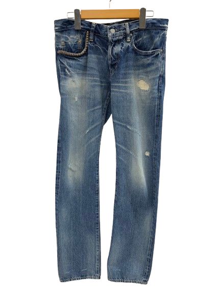 ヒステリックグラマー HYSTERIC GLAMOUR スタッズ フライボタン 0213AP13 デニム ブルー 30inchサイズ 201LB-134