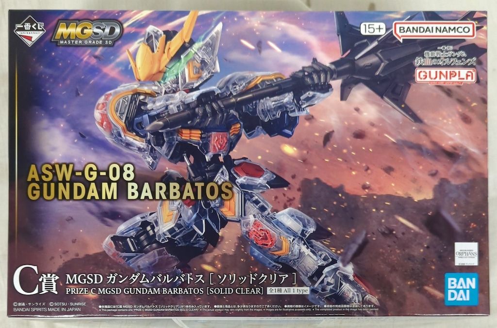BANDAI SPIRITS 一番くじ 機動戦士ガンダム 鉄血のオルフェンズ C賞 MGSD ガンダムバルバトス[ソリッドクリア]