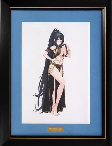 【中古】原画イラストボード 付属品付)アズールレーン POP UP SHOP in TOWER RECORDS 描き起こしイラスト 踊り子ver. キャラファイングラフ インドミタブル