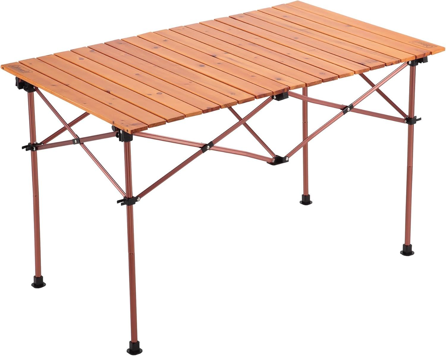 Coleman コールマン ナチュラルウッドロールテーブルクラシック 110 アウトドア キャンプ BBQ 高さ調節 コンパクト 収納ケース付 耐荷重30kg ファミリー