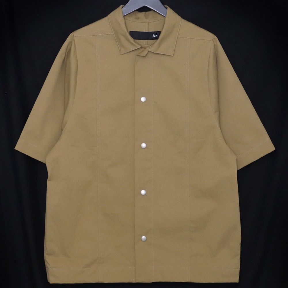 未使用 A.F ARTEFACT Twill Half Sleeve Shirts サイズ1 ベージュ ag-11012-1