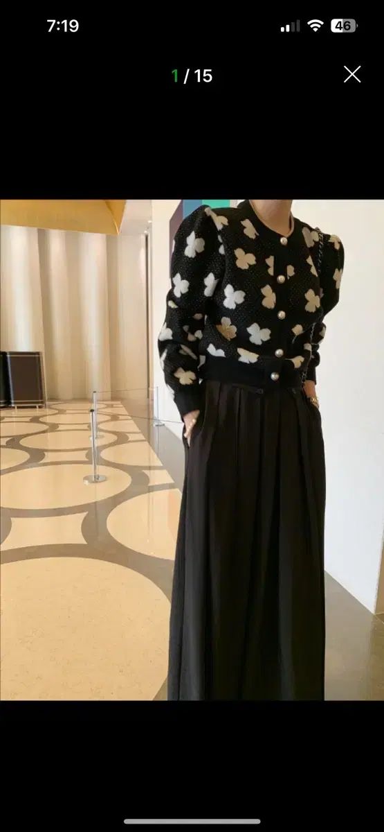 バイシーニ クローバカーディガン ブラック