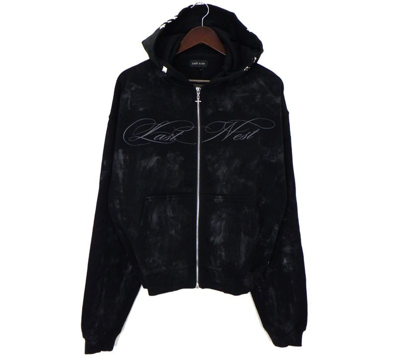 ラストネスト LAST NEST 【 Coating Logo Hoodie 】 コーティング ロゴ ジップアップ フーディー パーカー 49784