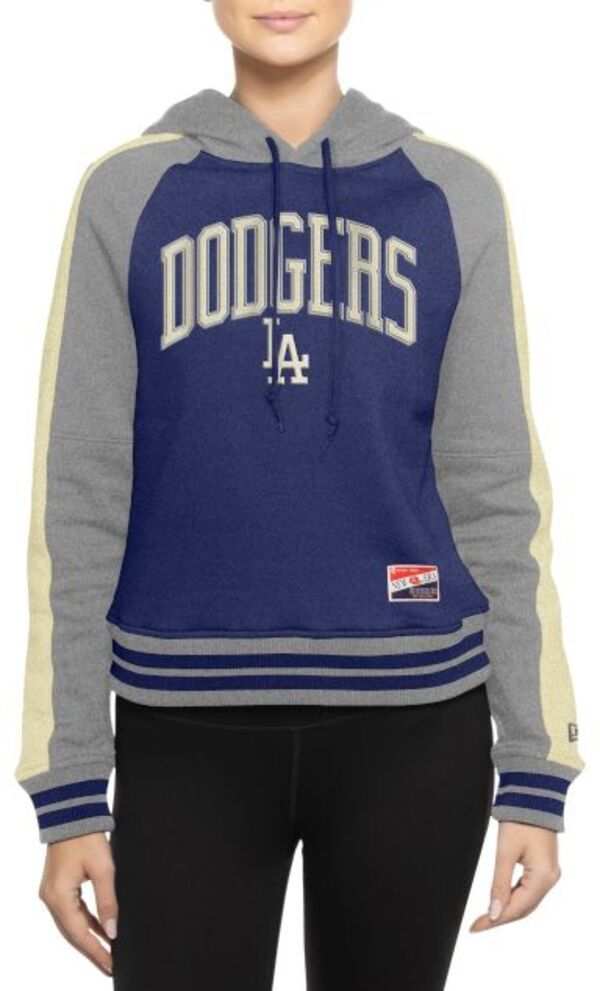 ニューエラ レディース アウター パーカー・スウェット New Era Womens Los Angeles Dodgers Throwback Blue Pullover Hoodie NoColor ブルー