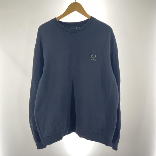 RAFSIMONS FRED PERRY トレーナー スウェット 中古】RAF SIMONS×FRED PERRY スウェットトレーナー サイズL ブラック