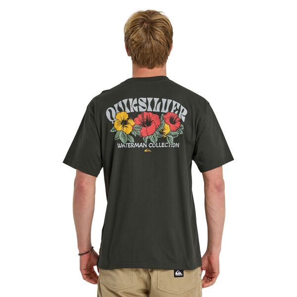 クイックシルバー メンズ トップス Tシャツ Quiksilver Mens Waterman Las Florescreen TShirt Phantom
