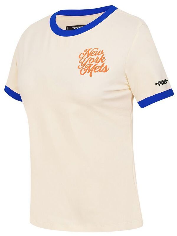 プロスタンダード レディース トップス Tシャツ Pro Standard Womens New York Mets Cream Ringer Souvenir TShirt NoColor クリーム